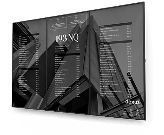 Sprocket GO Streamline Series Multi-Screen Digital Tenant Directory monochrome.