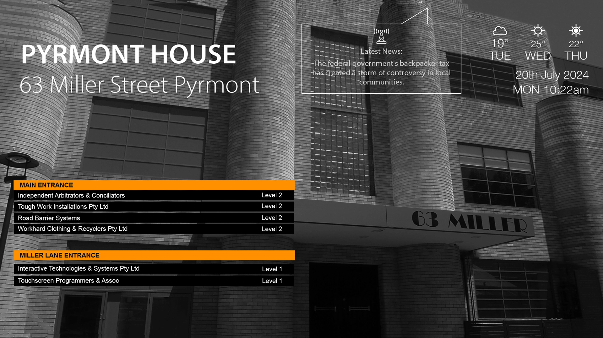 Custom directory screen design for Sprocket GO